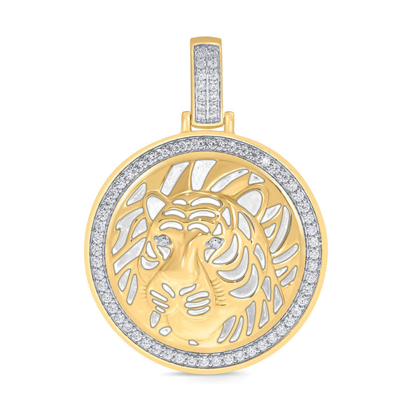 White Diamond Pendant in 10KT Gold