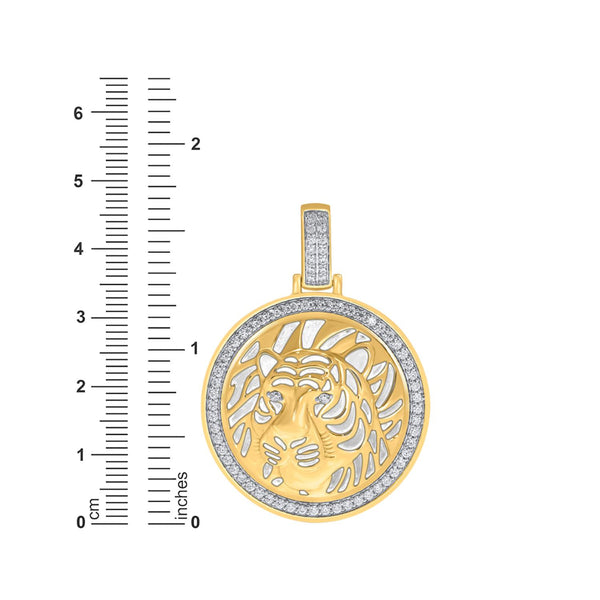 White Diamond Pendant in 10KT Gold