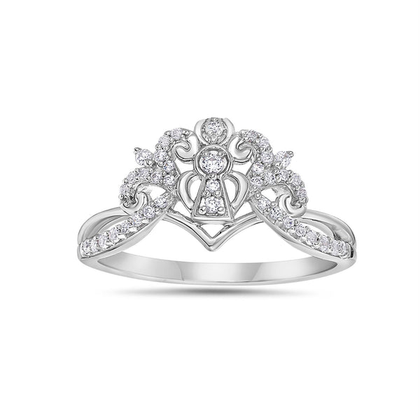 White Diamond Fashion Ring in 10KT Gold