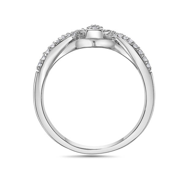 White Diamond Fashion Ring in 10KT Gold