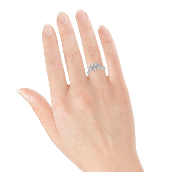 White Diamond Fashion Ring in 10KT Gold