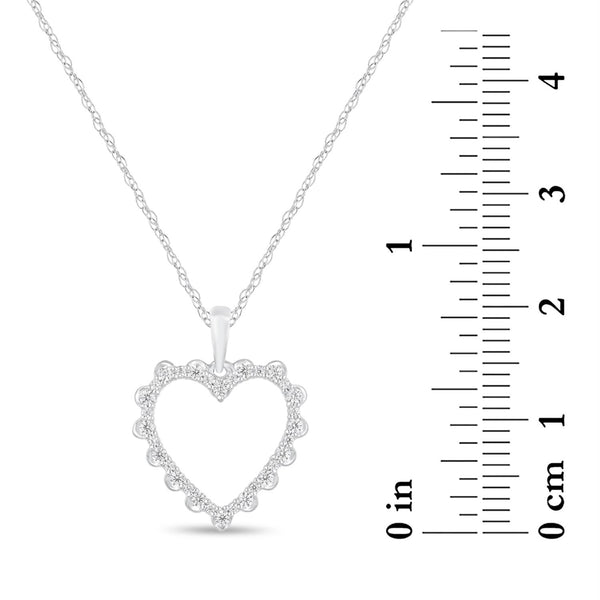 White Diamond Hearts & Symbols Pendant in 14KT Gold