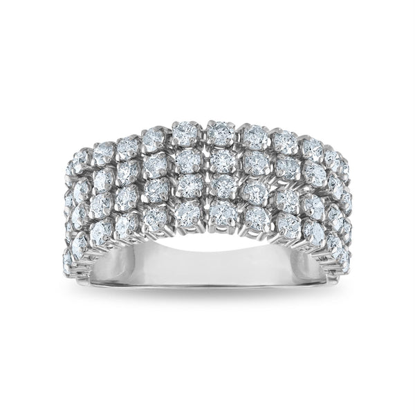 White Diamond Anniversary Ring in 14KT Gold