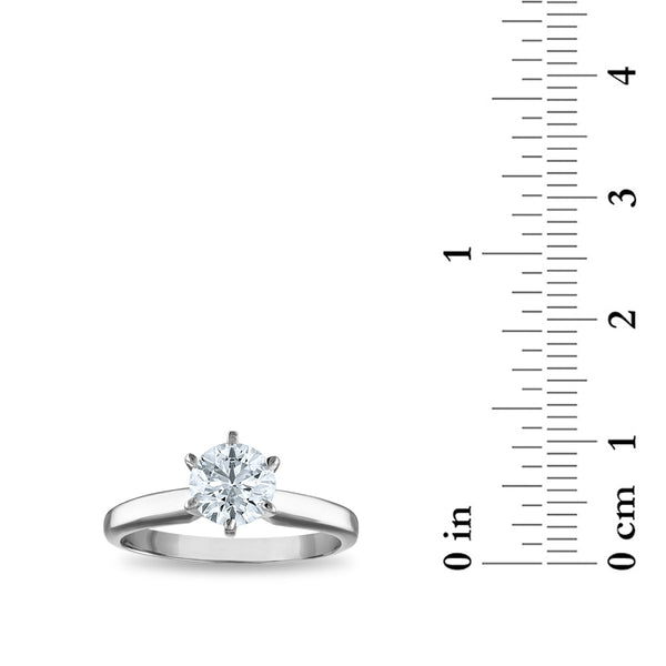 Signature Certificate EcoLove 1 1/2 CTW Round Lab Grown Diamond Solitaire Engagement Ring in 14KT White Gold