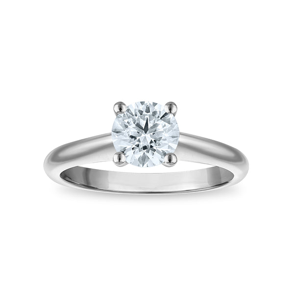 Signature Certificate 8X EcoLove 1 CTW Lab Grown Diamond Solitaire Engagement Ring in 14KT White Gold