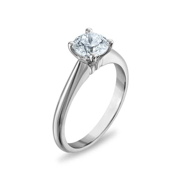 Signature Certificate 8X EcoLove 1 CTW Lab Grown Diamond Solitaire Engagement Ring in 14KT White Gold