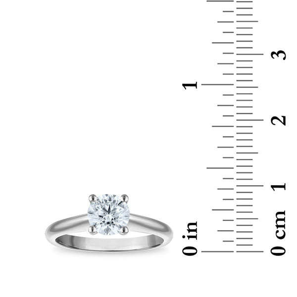 Signature Certificate 8X EcoLove 1 CTW Lab Grown Diamond Solitaire Engagement Ring in 14KT White Gold