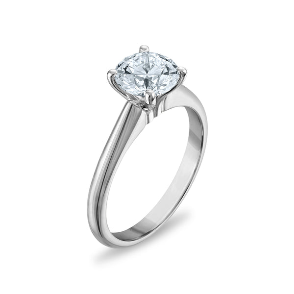 Signature Certificate 8X EcoLove 1-1/2 CTW Lab Grown Diamond Solitaire Engagement Ring in 14KT White Gold