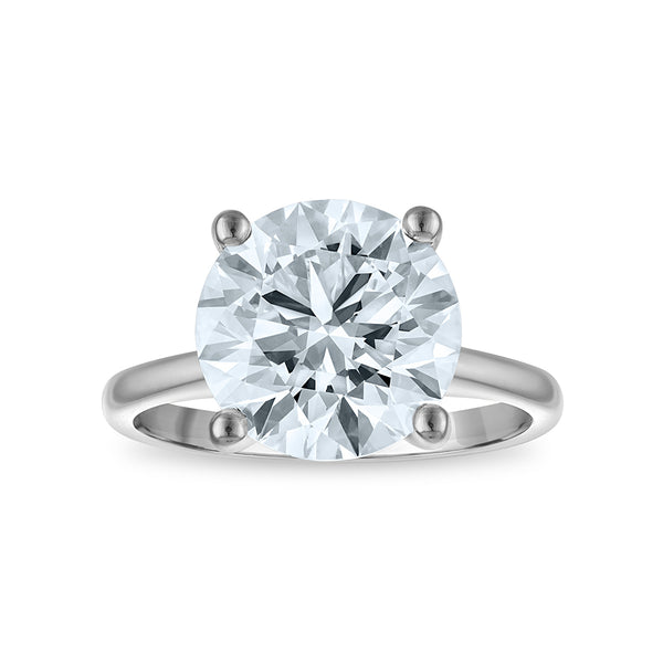 Signature Certificate 8X EcoLove 5 CTW Lab Grown Diamond Solitaire Engagement Ring in 14KT White Gold