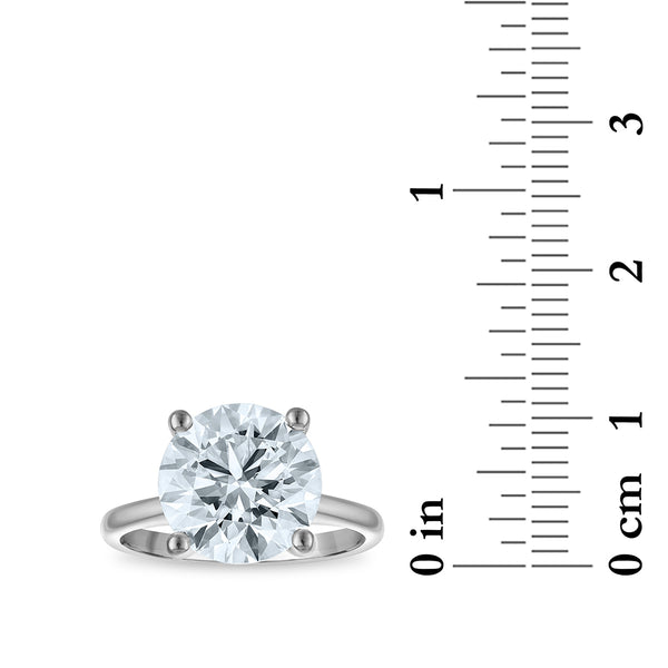 Signature Certificate 8X EcoLove 5 CTW Lab Grown Diamond Solitaire Engagement Ring in 14KT White Gold