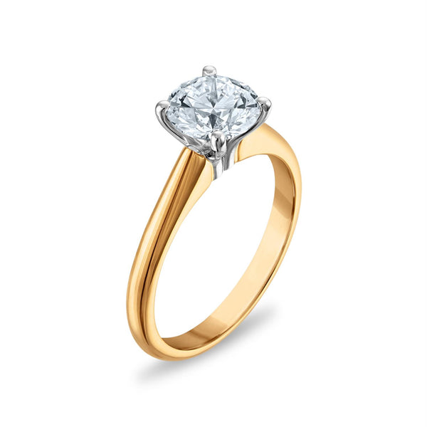Signature Certificate 8X EcoLove 1-1/2 CTW Lab Grown Diamond Solitaire Engagement Ring in 14KT Yellow Gold