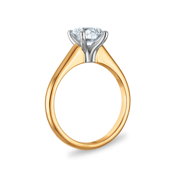 Signature Certificate 8X EcoLove 1-1/2 CTW Lab Grown Diamond Solitaire Engagement Ring in 14KT Yellow Gold