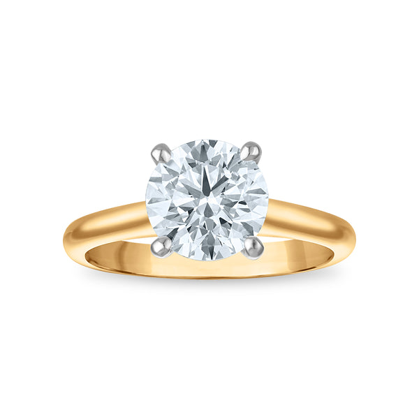 Signature Certificate 8X EcoLove 2 CTW Lab Grown Diamond Solitaire Engagement Ring in 14KT Yellow Gold