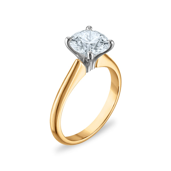 Signature Certificate 8X EcoLove 2 CTW Lab Grown Diamond Solitaire Engagement Ring in 14KT Yellow Gold