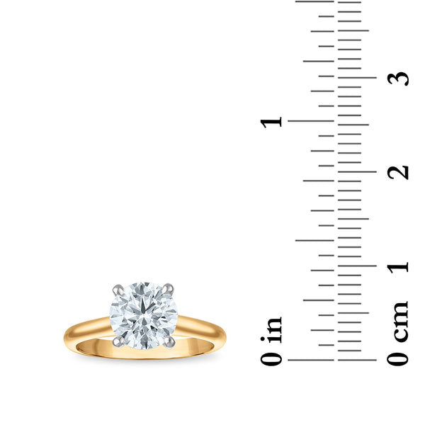Signature Certificate 8X EcoLove 2 CTW Lab Grown Diamond Solitaire Engagement Ring in 14KT Yellow Gold
