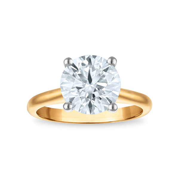 Signature Certificate 8X EcoLove 3 CTW Lab Grown Diamond Solitaire Engagement Ring in 14KT Yellow Gold
