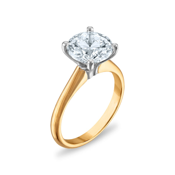 Signature Certificate 8X EcoLove 3 CTW Lab Grown Diamond Solitaire Engagement Ring in 14KT Yellow Gold