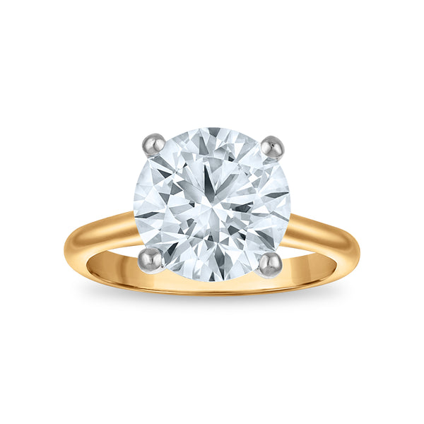 Signature Certificate 8X EcoLove 4 CTW Lab Grown Diamond Solitaire Engagement Ring in 14KT Yellow Gold