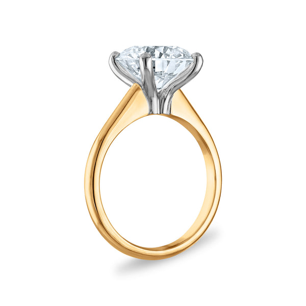 Signature Certificate 8X EcoLove 4 CTW Lab Grown Diamond Solitaire Engagement Ring in 14KT Yellow Gold