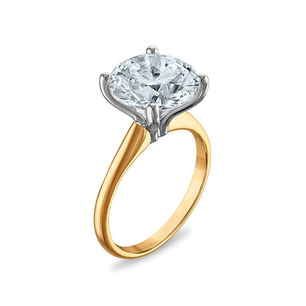 Signature Certificate 8X EcoLove 5 CTW Lab Grown Diamond Solitaire Engagement Ring in 14KT Yellow Gold