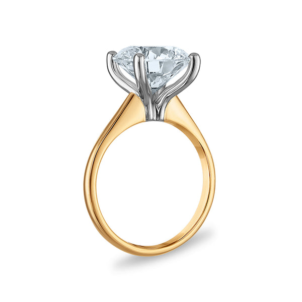 Signature Certificate 8X EcoLove 5 CTW Lab Grown Diamond Solitaire Engagement Ring in 14KT Yellow Gold