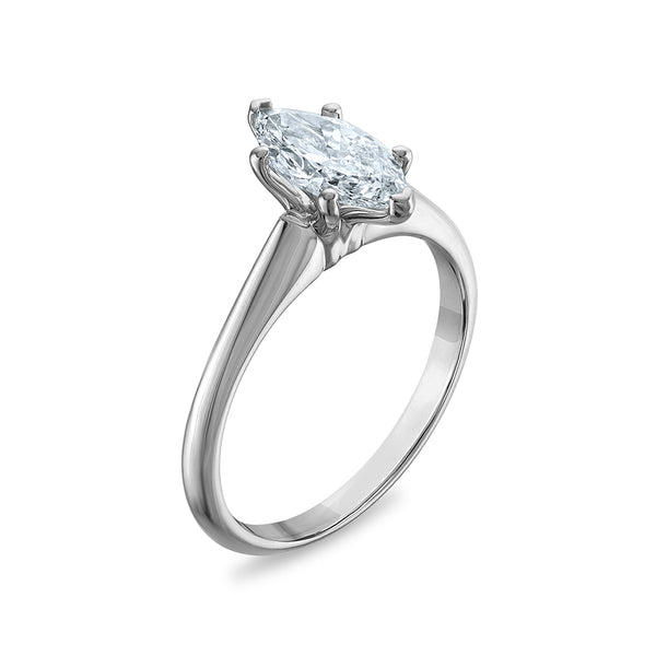 Signature Certificate 8X EcoLove 1 CTW Lab Grown Diamond Solitaire Engagement Ring in 14KT White Gold