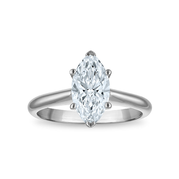 Signature Certificate 8X EcoLove 1-1/2 CTW Lab Grown Diamond Solitaire Engagement Ring in 14KT White Gold