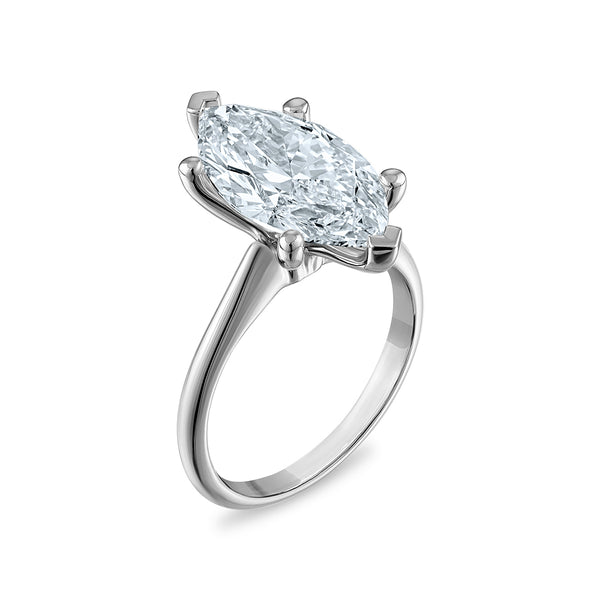 Signature Certificate 8X EcoLove 5 CTW Lab Grown Diamond Solitaire Engagement Ring in 14KT White Gold