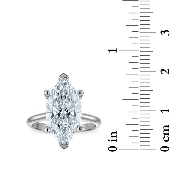 Signature Certificate 8X EcoLove 5 CTW Lab Grown Diamond Solitaire Engagement Ring in 14KT White Gold