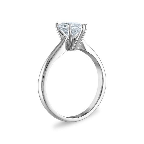 Signature Certificate EcoLove 1 CTW Pear Lab Grown Diamond Solitaire Engagement Ring in 14KT White Gold