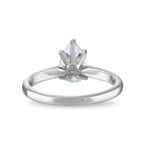 Signature Certificate EcoLove 1 CTW Pear Lab Grown Diamond Solitaire Engagement Ring in 14KT White Gold
