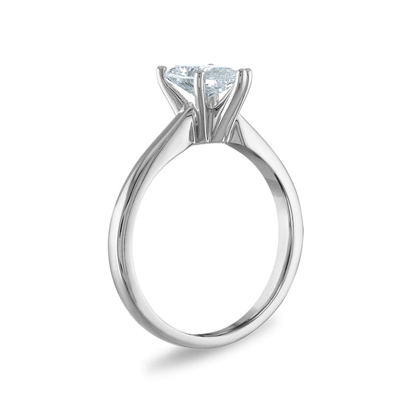 Signature Certificate EcoLove 1-1/2 CTW Pear Lab Grown Diamond Solitaire Engagement Ring in 14KT White Gold