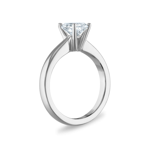 Signature Certificate EcoLove 1 CTW Oval Lab Grown Diamond Solitaire Engagement Ring in 14KT White Gold