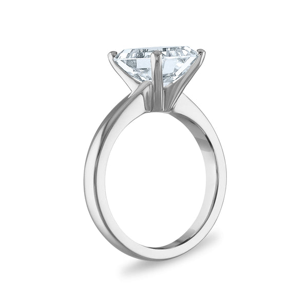 Signature Certificate EcoLove 2 CTW Emerald Shape Lab Grown Diamond Solitaire Engagement Ring in 14KT White Gold