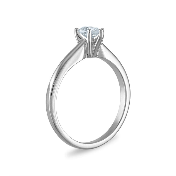 Signature Certificate EcoLove 1/2 CTW Pear Lab Grown Diamond Solitaire Engagement Ring in 14KT White Gold
