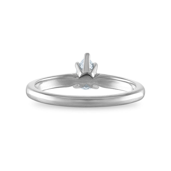 Signature Certificate EcoLove 1/2 CTW Pear Lab Grown Diamond Solitaire Engagement Ring in 14KT White Gold