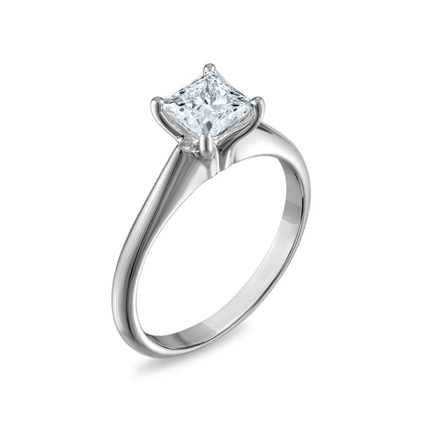 Signature Certificate 8X EcoLove 1 CTW Lab Grown Diamond Solitaire Engagement Ring in 14KT White Gold