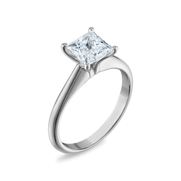 Signature Certificate 8X EcoLove 1-1/2 CTW Lab Grown Diamond Solitaire Engagement Ring in 14KT White Gold