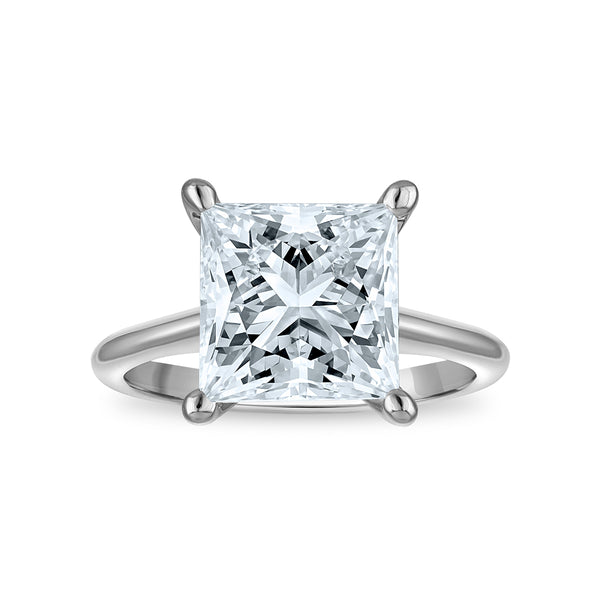 Signature Certificate 8X EcoLove 5 CTW Lab Grown Diamond Solitaire Engagement Ring in 14KT White Gold