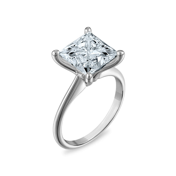 Signature Certificate 8X EcoLove 5 CTW Lab Grown Diamond Solitaire Engagement Ring in 14KT White Gold