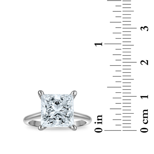 Signature Certificate 8X EcoLove 5 CTW Lab Grown Diamond Solitaire Engagement Ring in 14KT White Gold