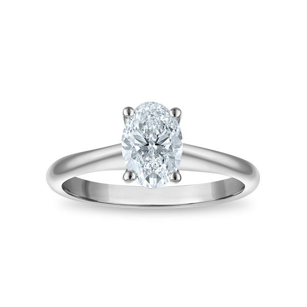 Signature Certificate 8X EcoLove 1 CTW Lab Grown Diamond Solitaire Engagement Ring in 14KT White Gold