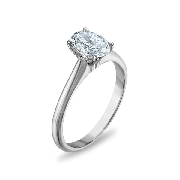 Signature Certificate 8X EcoLove 1 CTW Lab Grown Diamond Solitaire Engagement Ring in 14KT White Gold