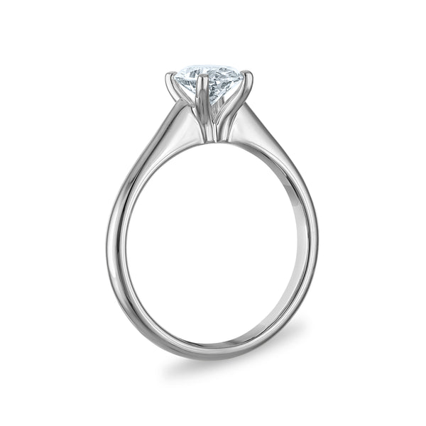 Signature Certificate 8X EcoLove 1 CTW Lab Grown Diamond Solitaire Engagement Ring in 14KT White Gold
