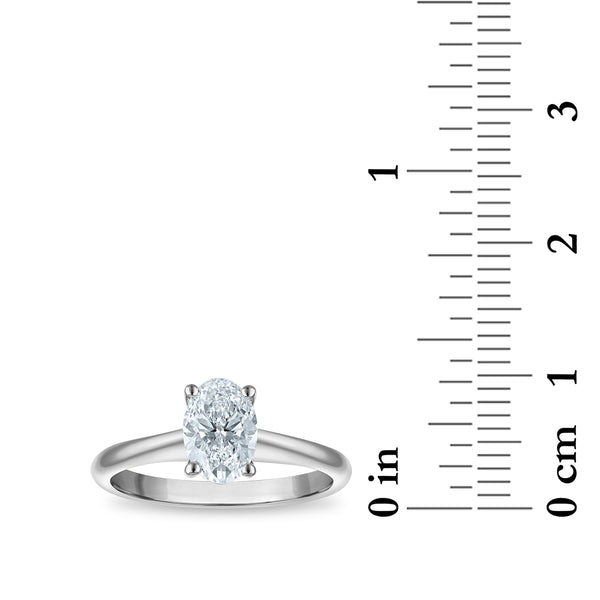 Signature Certificate 8X EcoLove 1 CTW Lab Grown Diamond Solitaire Engagement Ring in 14KT White Gold