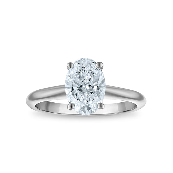 Signature Certificate 8X EcoLove 1-1/2 CTW Lab Grown Diamond Solitaire Engagement Ring in 14KT White Gold