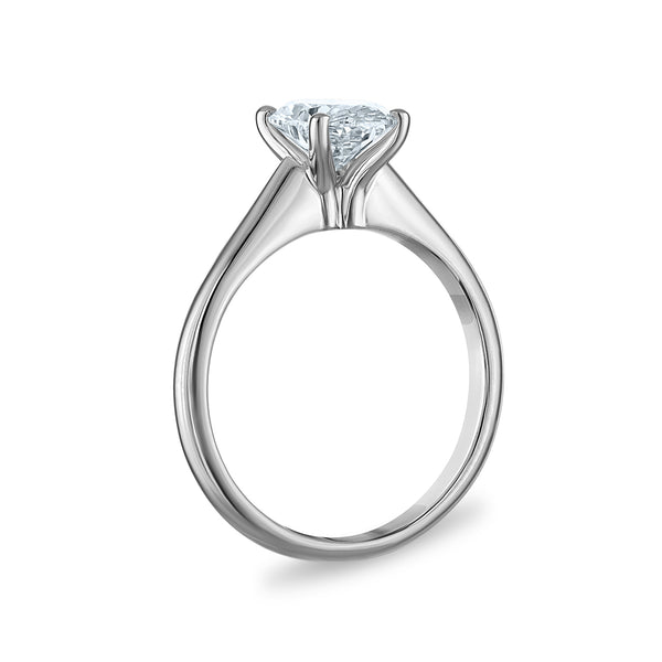 Signature Certificate 8X EcoLove 1-1/2 CTW Lab Grown Diamond Solitaire Engagement Ring in 14KT White Gold