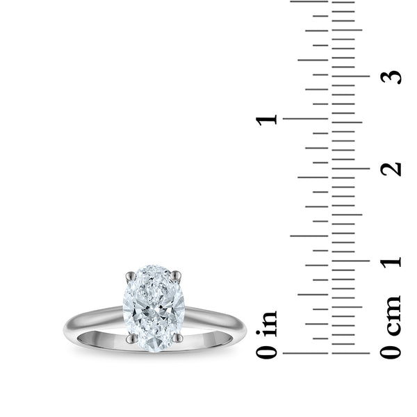 Signature Certificate 8X EcoLove 1-1/2 CTW Lab Grown Diamond Solitaire Engagement Ring in 14KT White Gold