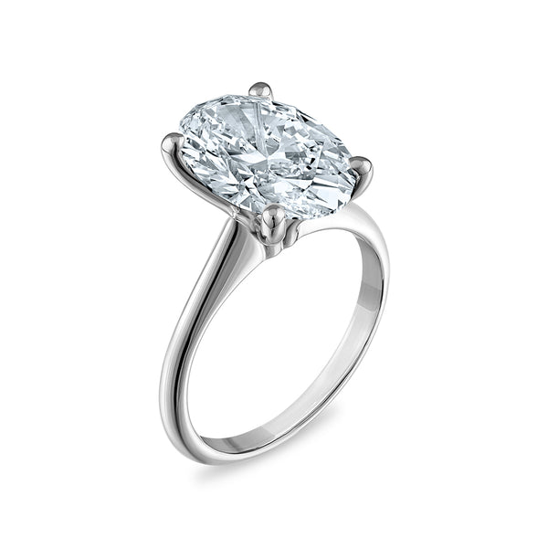 Signature Certificate 8X EcoLove 5 CTW Lab Grown Diamond Solitaire Engagement Ring in 14KT White Gold