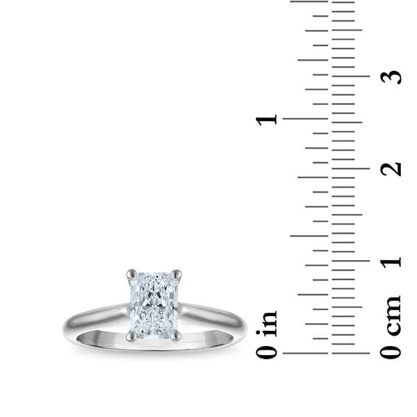 Signature Certificate 8X EcoLove 1 CTW Lab Grown Diamond Solitaire Engagement Ring in 14KT White Gold